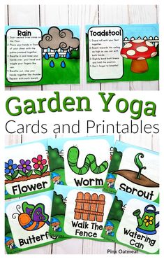 Garden yoga cards and printables are great to incorporate into the classroom for preschool, kindergarten and up. Kids will love these fun poses and get them thinking SPRING! These poses are great brain breaks to improve focus!