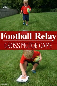 Football Gross Motor Game. The football relay is a fun brain break or game for a…