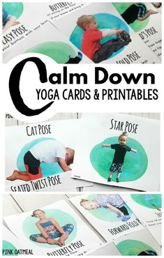 Kids Yoga Cards and Printables to calm down! Great for mindfulness activities for kids. A great way to incorporate yoga into the classroom. Perfect for brain breaks for kids. #mindfulness #kidsyoga #brainbreaks