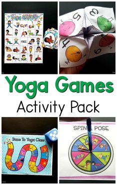 A fun set of yoga games that are perfect for yoga for the classroom, kids yoga games, yoga at home, or therapy sessions. The yoga games are designed to make physical activity and yoga for kids fun! Enjoy these fun yoga games for kids!