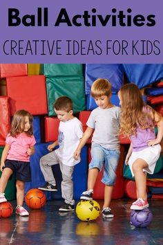 Creative ball activities for kids. I love all of the creative ways to implement a ball for gross motor, vestibular and midline crossing. I’m saving all these ideas to use!