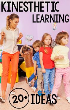 Over 20 Kinesthetic Learning Activities. All of these activities come from real classroom professionals! A fun list of over 20 ways to add physical activity to the classroom! #preschool #kindergarten #kinestheticlearning