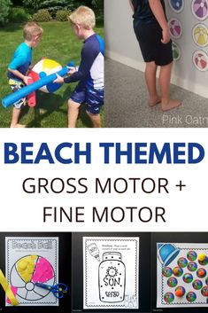 Check out these ADORABLE beach themed gross motor and fine motor activities. I love the lifeguard station and beach ball activities. This is an awesome end of the year or summer theme.