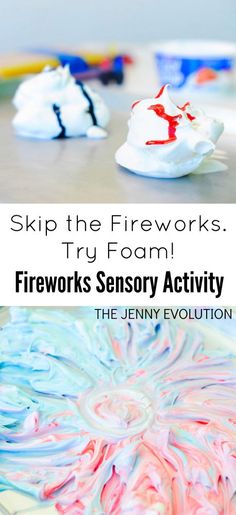 4th of July Fireworks Foam Sensory Activity | The Jenny Evolution