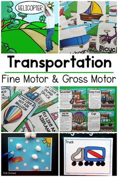Everything that you need for transportation fine motor and gross motor activities. This pack includes printables perfect for your transportation unit. Enjoy kids yoga poses, movement cards and several fine motor activities all with a transportation theme!
