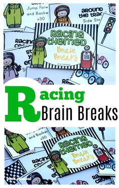 Have fun with these awesome racing brain breaks for kids! Preschoolers will love to pretend they are cars racing through the classroom. #racingbrainbreaks