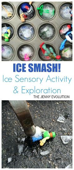 Ice Smash! Ice Sensory Activity and Exploration | Mommy Evolution
