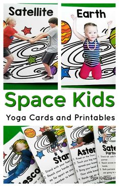 Space kids yoga cards and printables are great activities to get kids moving! Preschoolers will love the fun moves while learning about space. Incorporate these into your day during space or planet lessons. Kindergarteners will enjoy moving like the Earth, satellites and stars.