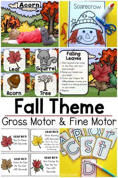 Fall themed fine motor and gross motor activities in one pack. Get everything you need to work on gross motor skills and fine motor skills with a fall theme in one pack. Work on kids yoga, brain break cards and several fine motor activities with a fall theme.