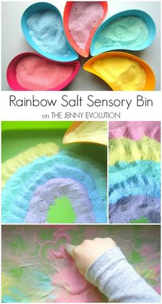 Rainbow Salt Sensory Bin – Fun for Spring and St. Patrick’s Day
