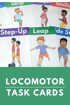 These are the best locmotor task cards out there! I love how relatable they are to kids of all ages! They are fantastic for games and task cards. I love all the different locomotor skills to choose from. I take these cards everywhere!